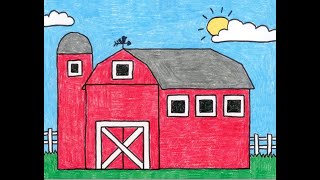 Google Classroom Art Assignment/Barn Landscape Drawing/Grade: Second