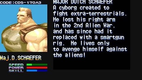 Alien vs. Predator (Arcade) - Maj.D.Schaefer
