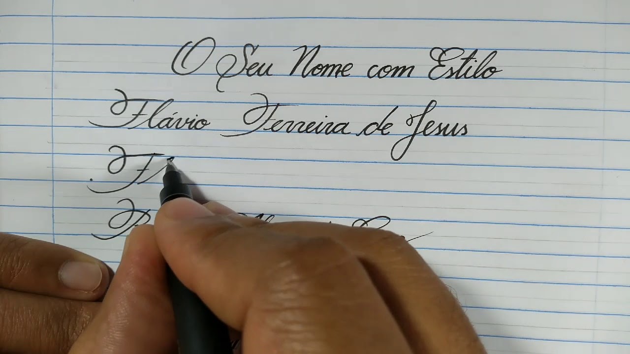 COMO ESCREVER SEU NOME COM UMA LETRA BONITA - YouTube