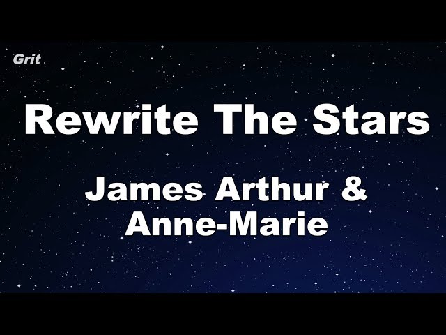 Rewrite The Stars - Anne-Marie & James Arthur Karaoke 【No Guide Melody】 Instrumental class=