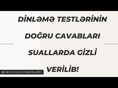 Dinləmə testlərini işləmək üçün daha bir texnika! Diqqətli olaq! #buraxilisimtahani #ingilisdili