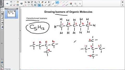 Drawing isomers of organic molecules