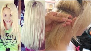 HOW TO PUT IN TAPE-IN HAIR EXTENSIONS! (SUPER EASY)