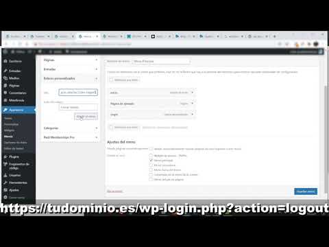 ? Menús de Inicio  y Cierre de sesión (login y logout) en Wordpress. Aparecen según tu sesión.