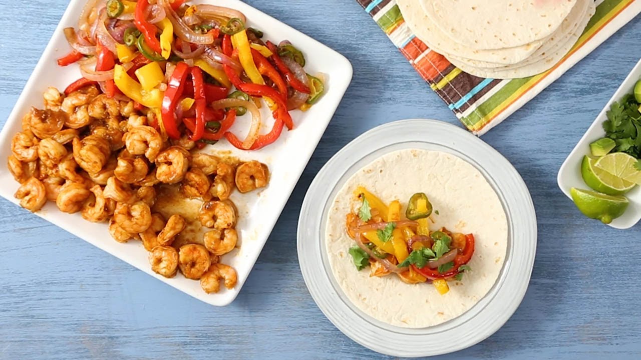 Fajitas mit Garnelen