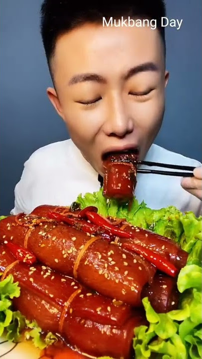 Mukbang thịt mỡ của anh chàng TQ | Chinese guy's fatty meat mukbang
