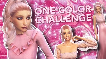ONE COLOR CHALLENGE | PINK | CREATE A SIM | The Sims 4