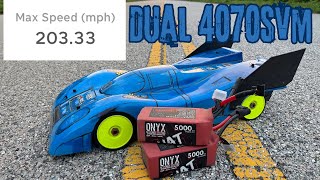 Arrma Limitless 203.33mph Dual 4070svm w/ 5k mah on 8s w/ @PerfectPassRC build components 