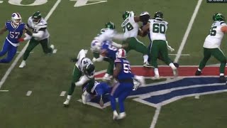 Matt Milano Huge Hit On Mike White Jets Vs Bills