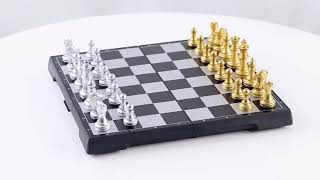 Medieval Chess Set With High-Quality Chessboard 32 Gold Silver Chess Pieces Magnetic Board Game Ches