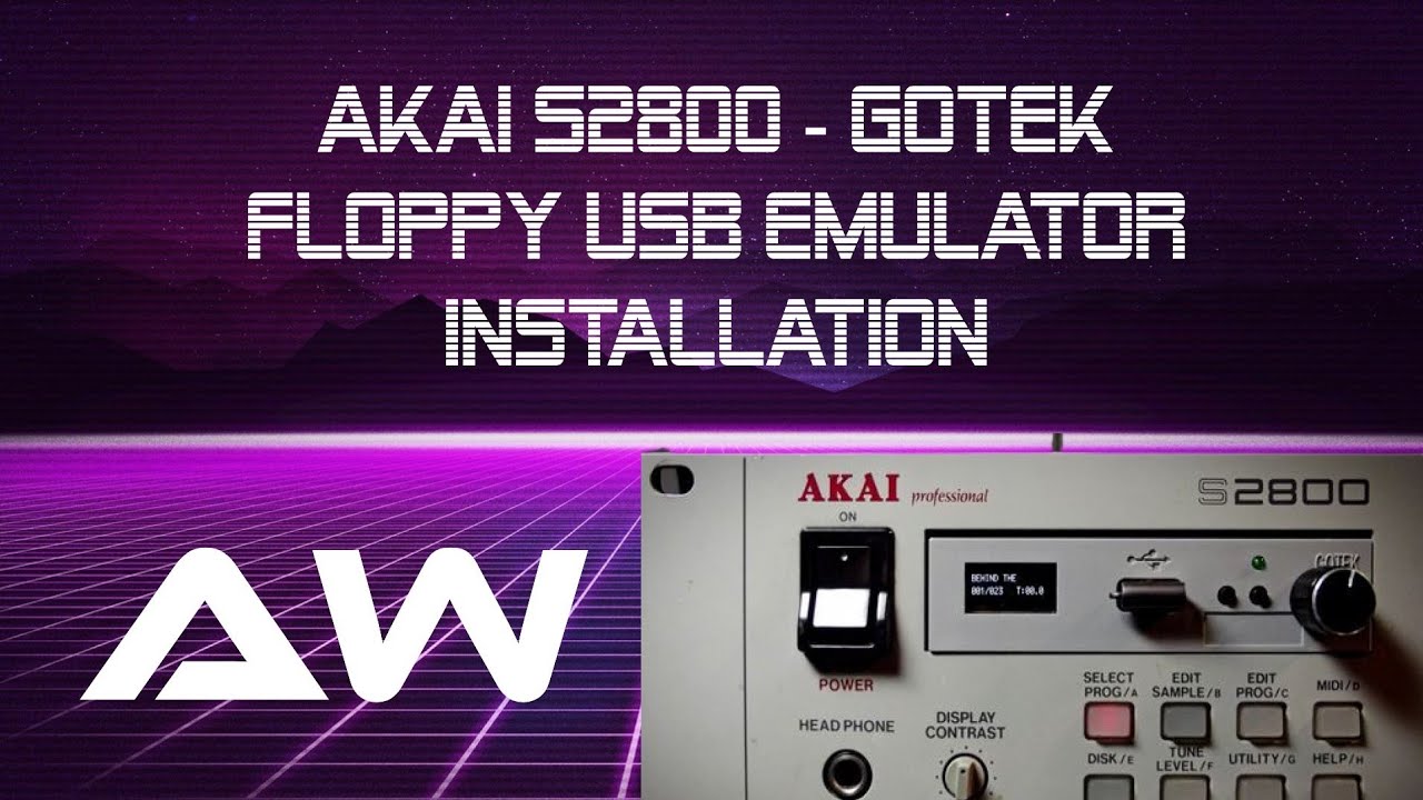 Akai S2800 用のNalbantov USB フロッピーディスクエミュレーター N