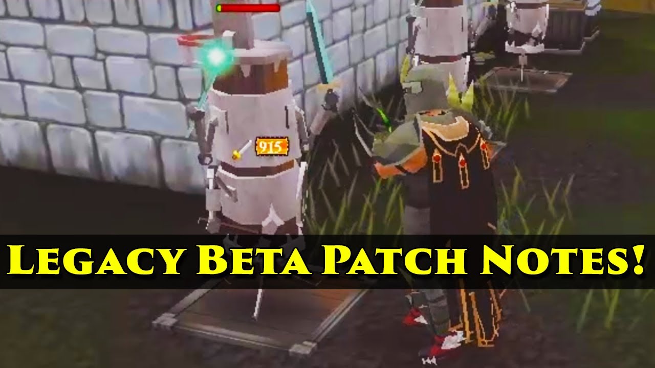 RuneScape Legacy Beta Patch Notes -- 27th June 2014
