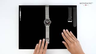 MONDAINE | Wie Sie mit dem „Quick Release System“ Ihr Armband wechseln/abnehmen