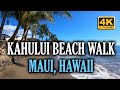 Kahului beach  harbor walk maui hawaii usa 4k