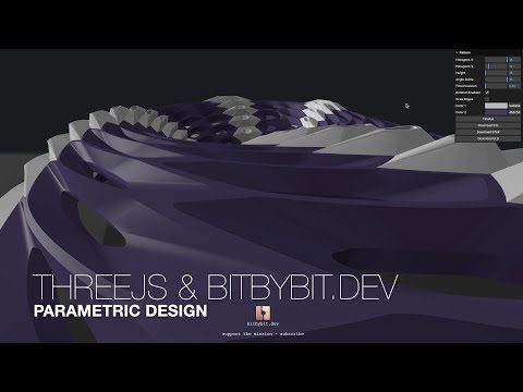 ThreeJS and Bitbybit CAD - Web Based Parametric Shell Modeling on StackBlitz