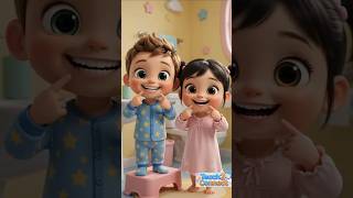 ABC Song: Brush Your Teeth & Smile Bright 😁#shorts #cartoon #shortsfeed