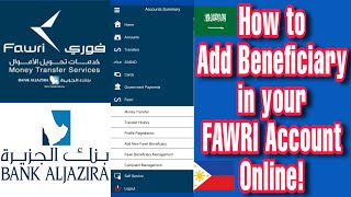 How to Add Beneficiary in your Fawri Account Online || OFW Saudi Arabia