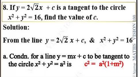 XII Maths, Chapter 5, Exercise 5.1, Q.No. 8, Two Dimensional Analytical Geometry-II