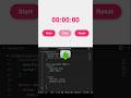 ✨ Stylish Stopwatch Timer Using HTML, CSS, and JavaScript #webdevelopment #coding #javascript