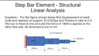Step Bar Element  Structural Linear Analysis