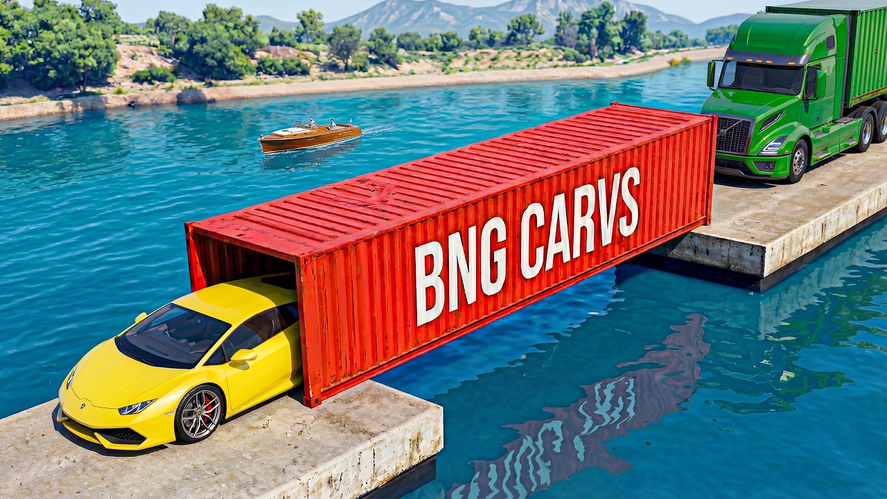Cars vs OPPOSED Container COLLAPSE BRIDGE Challenge #6 - BeamNG.drive Fails & Crashes 2026!