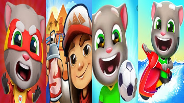 Talking Tom Gold Run VS Talking Tom Hero Dash   Subway Surfers