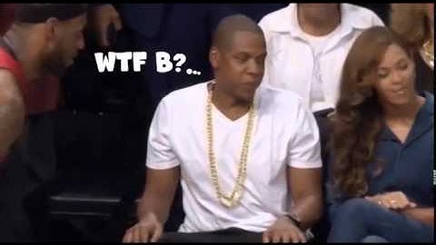 Beyonce Caught Looking at Lebron James By Jay-Z