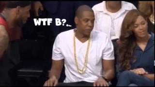 Beyonce Caught Looking at Lebron James By Jay-Z