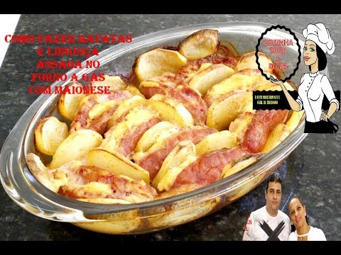 Como Fazer Batatas e Linguiça Assada No Forno a Gás Com Maionese, hummm Delicioso