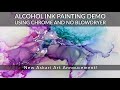 Alcohol Ink Painting Demo: Using Chrome and NO Blow Dryer & Something Special I've Been Working on!