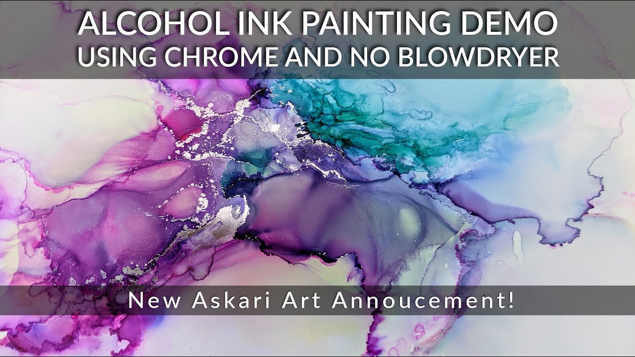 Alcohol Ink, Beginner Tutorial Fluid Art ( in real time) ( nr 56