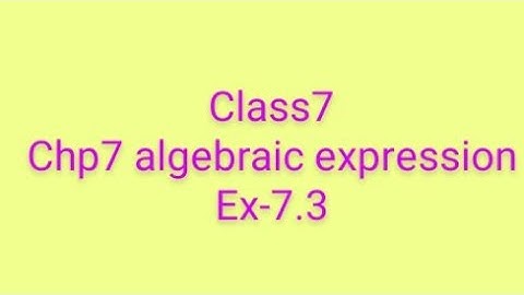 maths rdsharma class7 chp-7 algebraic expression ex - 7.3