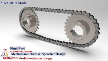 Solidworks Tutorial # 104 Chain & Sprocket Designing, Assembling, Motion Study in Solidworks.Part-03