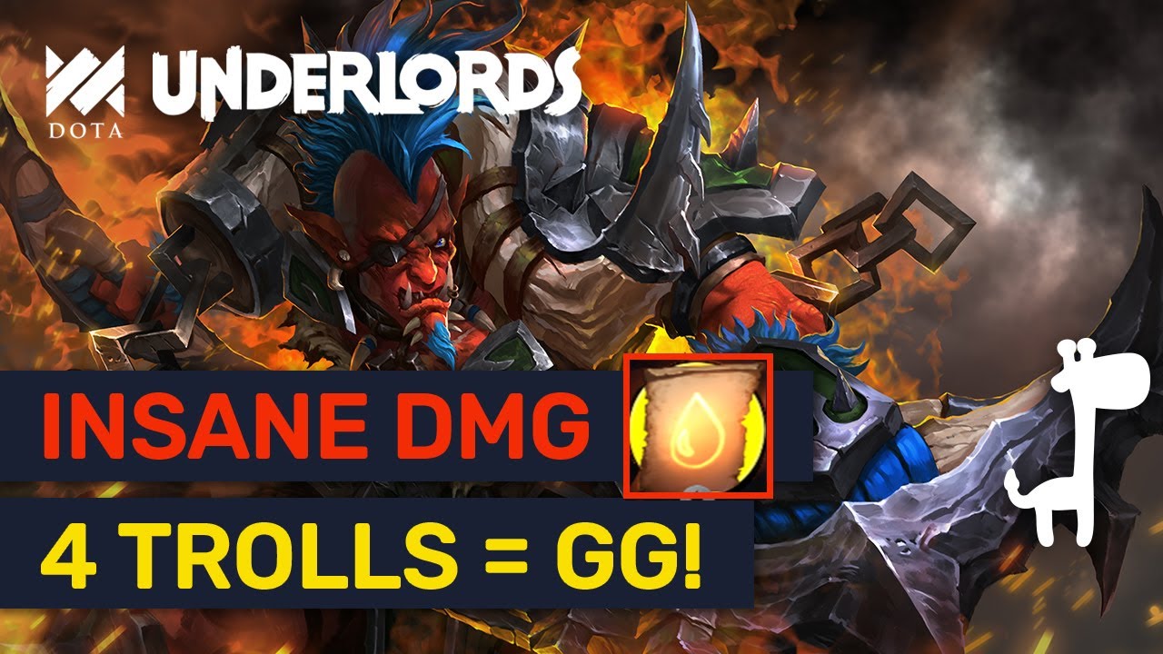 MASSIVE DAMAGE! Contract + 4 Trolls Knights Build! | Dota Underlords