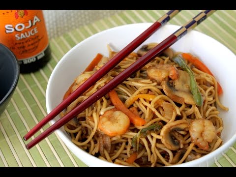 Video: Fideos De Alforfón Con Verduras Y Gambas