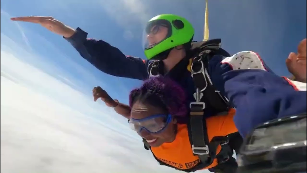 Hunstanton care team skydive to raise money for Alzheimer's Research UK.