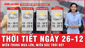 Thời tiết ngày 26-12: Miền Trung tiếp tục mưa lớn, miền Bắc trời rét vào sáng sớm | Thời sự