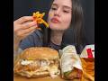ASMR KFC MUKBANG EATING CHICKEN BURGER SPICY FRIES Asmr Mukbang Kfc 