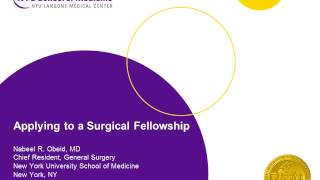 Applying to a Surgical Fellowship