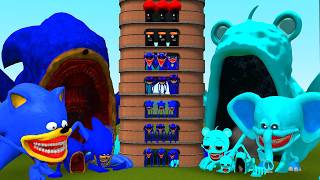 NEW UPGRADED EVOLUTION OF ALL SONIC EXE SPRUNKI VS ALL  BLU SKY SPRUNKI PHASE 1-10 In Garry's Mod !