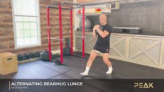 How to Do an Alternating Med Ball Bear Hug Lunge