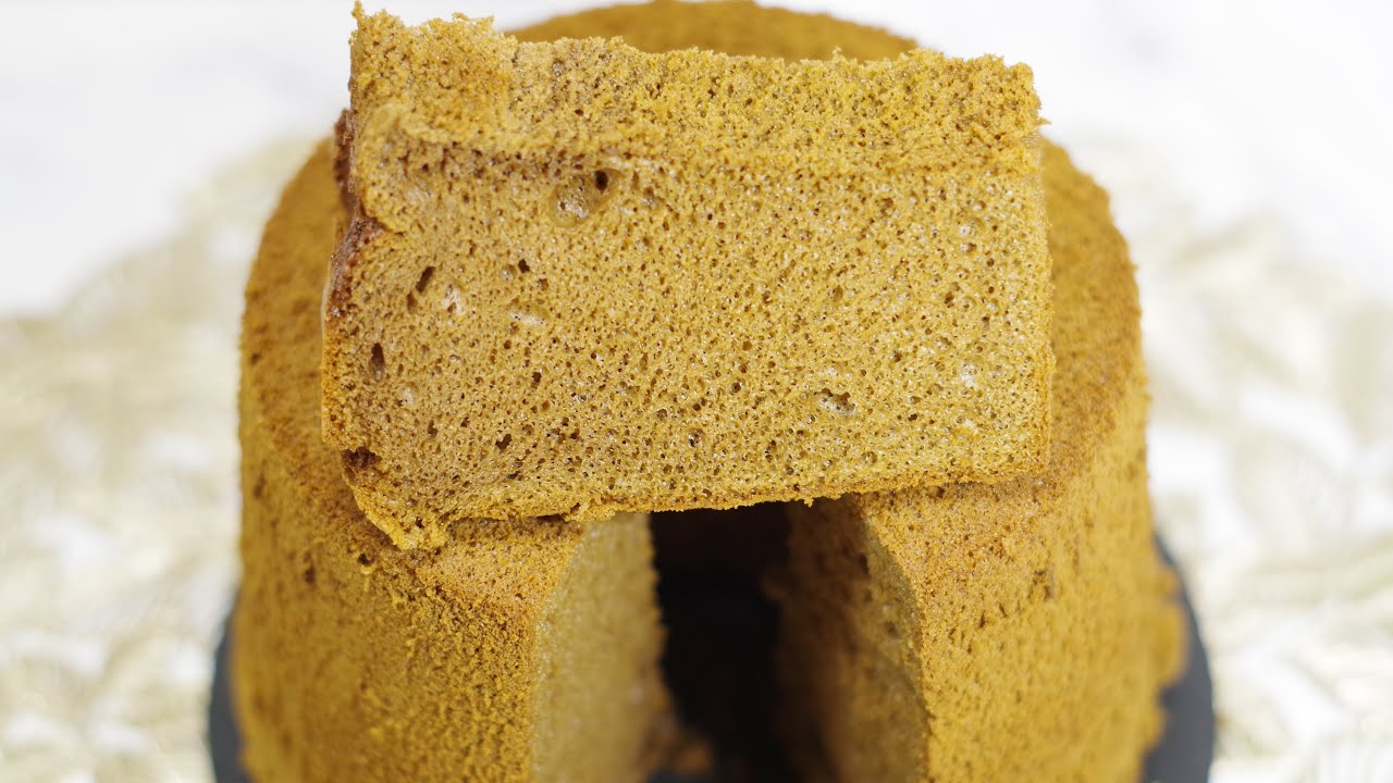 ほうじ茶シフォンケーキ　hojicha chiffon cake １７cmシフォンケーキ型１台分