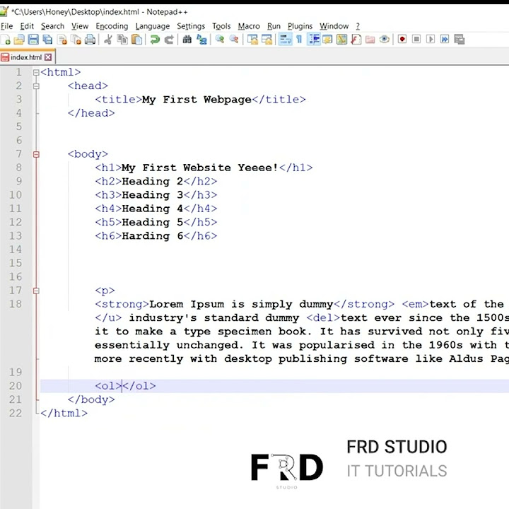 How to Use List Tag in HTML & CSS | HTML Tutorial for Beginners | Basic ...
