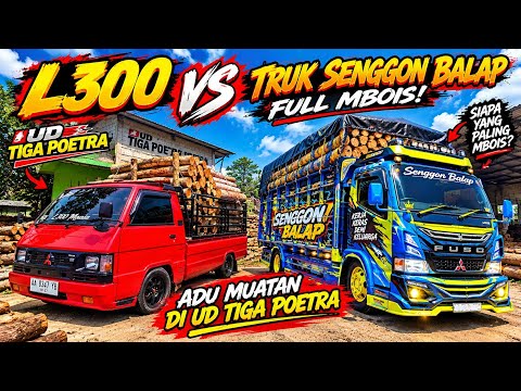 🔥 LITTLE L300 VS BIG TRUCK‼️ Stylish Racing Truck Showdown at UD TIGA POETRA 😱