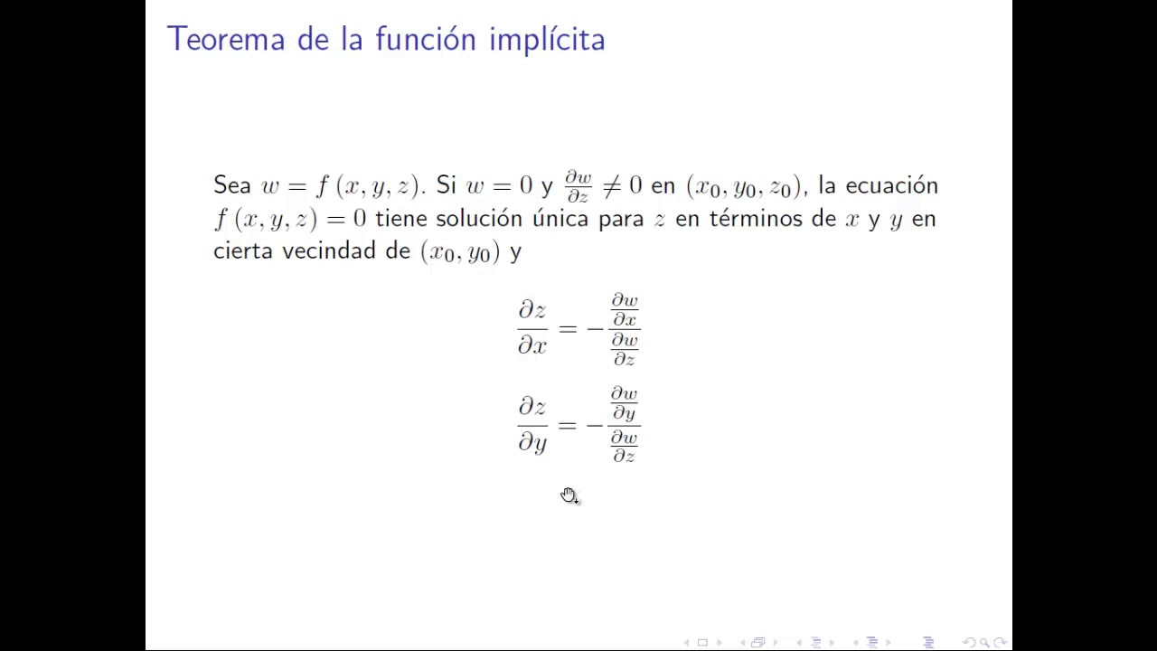 15. Teorema de la función implícita YouTube 15. Teorema de la función implícita YouTube