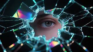 1 Hour Screensaver 💔 Cracked Shattered Mirror Reflections Gold & Silver (No Audio) 🎬