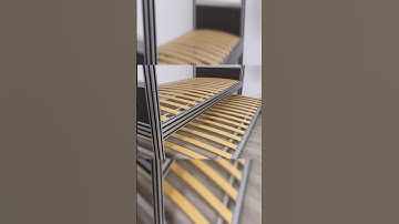 Aluminum Extrusion Double Bed  #design #3dprinting #bedroom