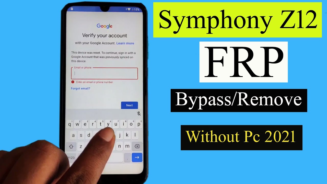 Symphony Z12 Frp Bypass Android 9 Pie | Symphony Z12 Frp Google Account Remove Without PC 2021