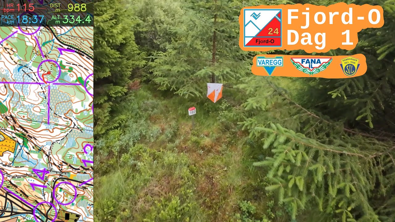 Headcam Orienteering: Fjord-O 2024 Dag 1