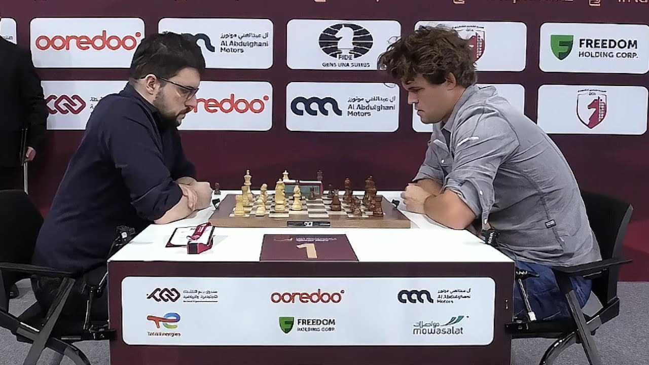 Maxime Vachier-Lagrave vs. Magnus Carlsen / Knight pair vs. Bishop pair / Round 18, World Blitz 2025